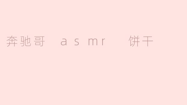 奔驰哥 asmr 饼干